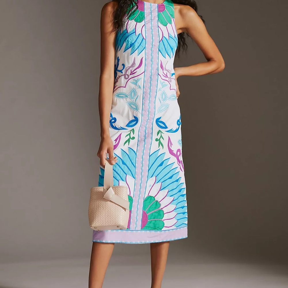 anthropologie X Maeve Deco Midi Dress